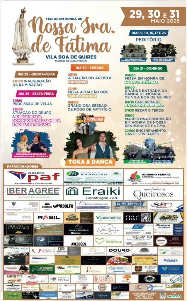 Festas de Vila Boa de Quires (Senhora de Fátima) 2026