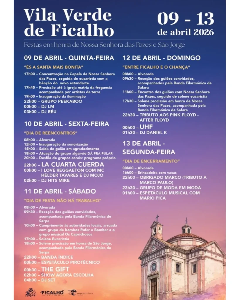 Festas de Vila Verde de Ficalho (Senhora das Pazes) 2026