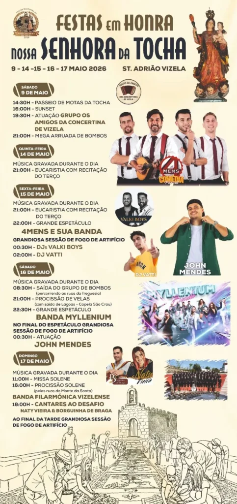 Festas de Santo Adrião, Vizela (Senhora da Tocha) 2026