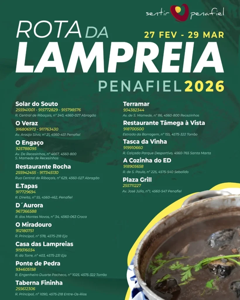 Rota da Lampreia 2026 em Penafiel