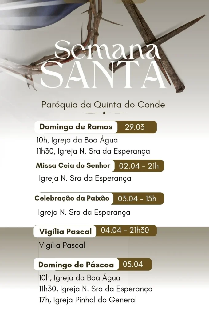 Semana Santa da Quinta do Conde 2026