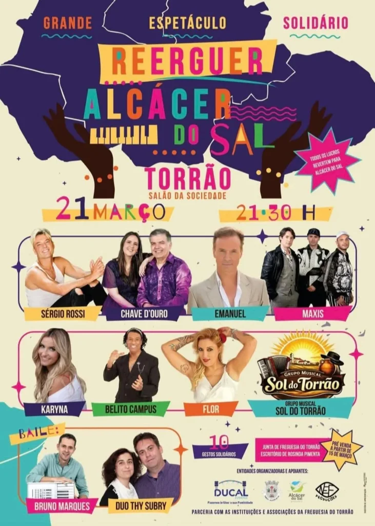 Concerto Solidário Reerguer Alcácer 2026 em Torrão
