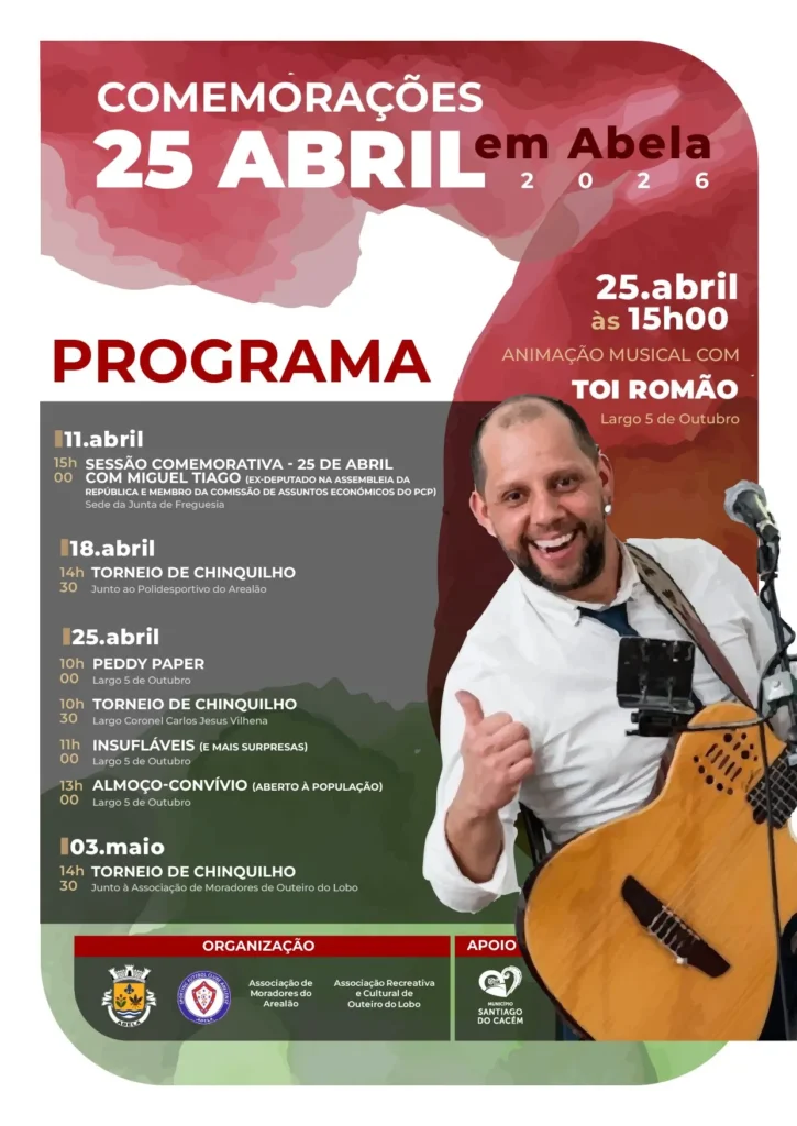 Concertos do 25 de Abril 2026 em Abela