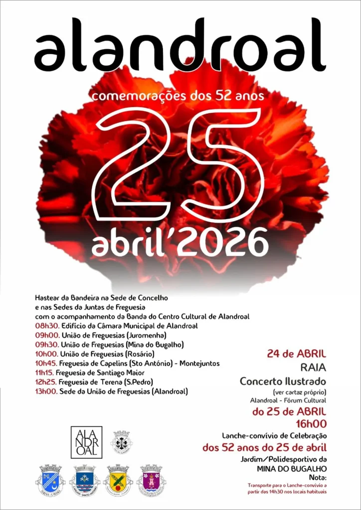 Concertos do 25 de Abril 2026 em Alandroal