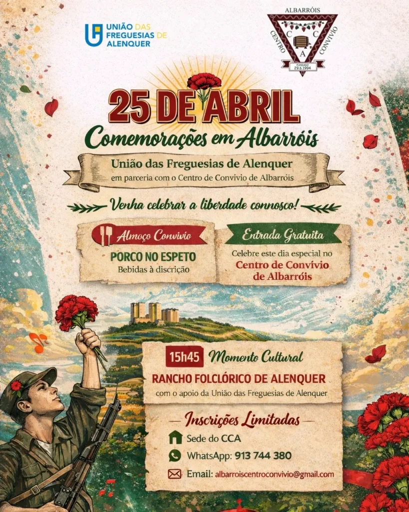 Concertos do 25 de Abril 2026 em Albarróis