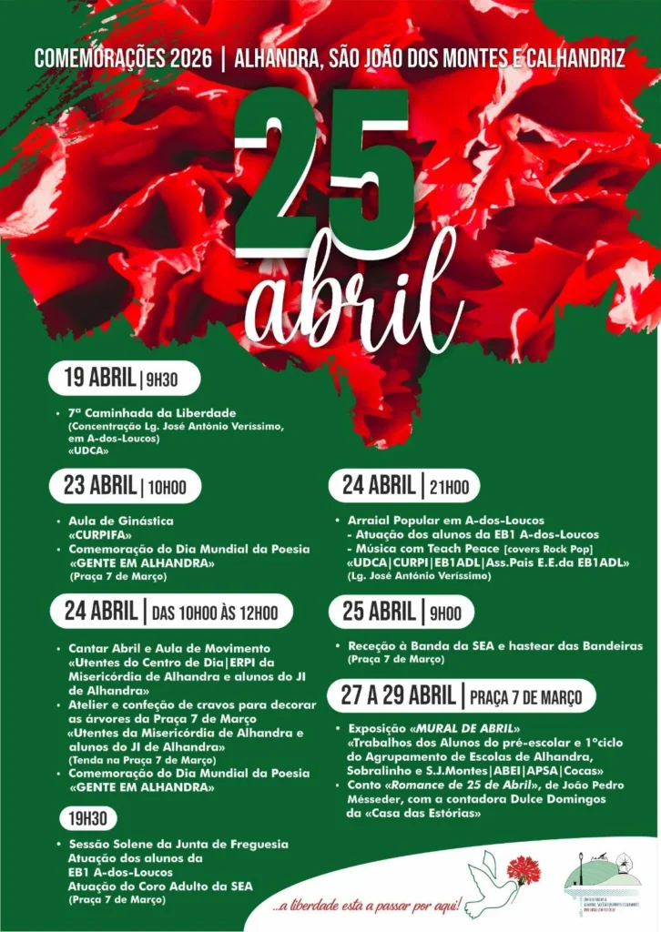 Concertos do 25 de Abril 2026 em Alhandra