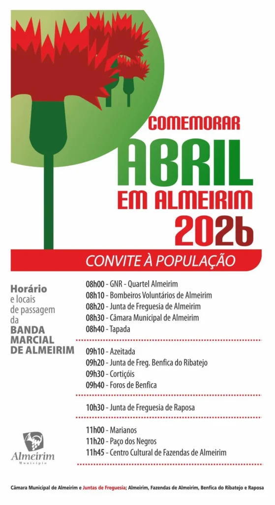 Concertos do 25 de Abril 2026 em Almeirim