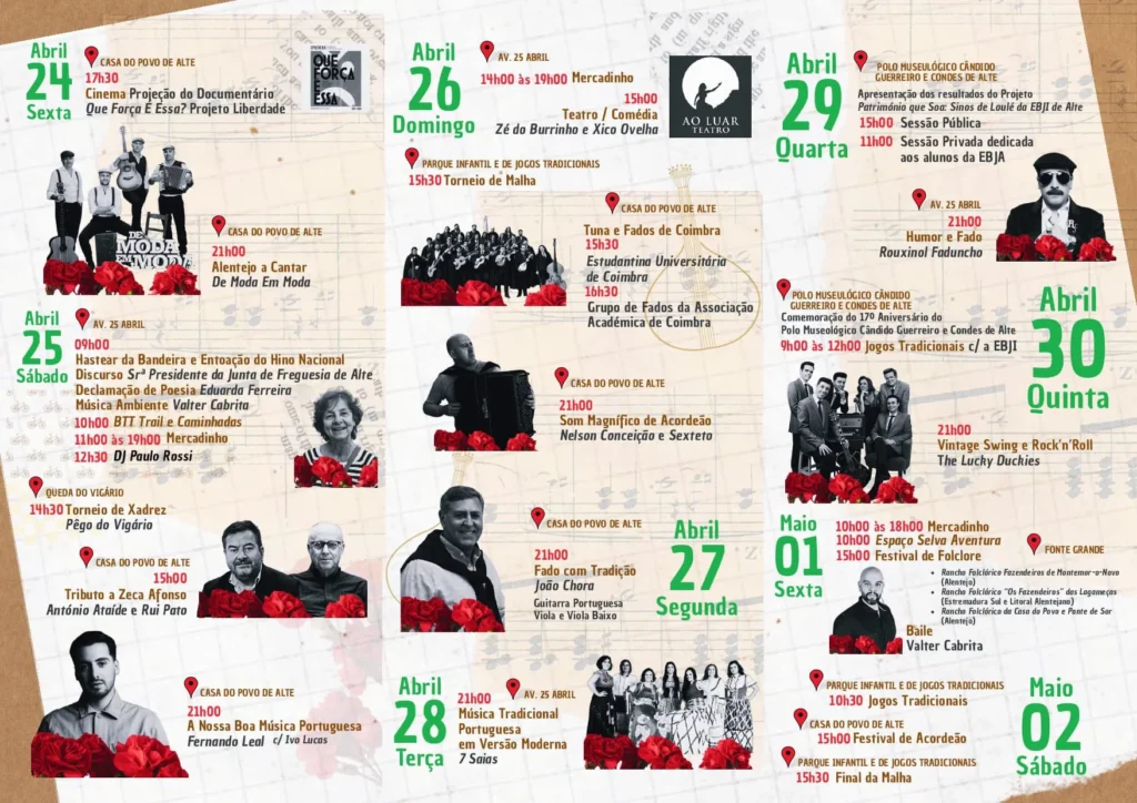 Concertos do 25 de Abril 2026 em Alte
