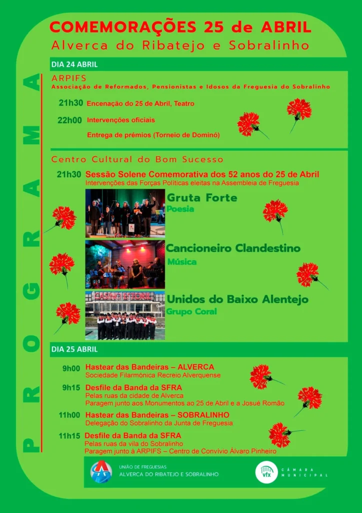 Concertos do 25 de Abril 2026 em Alverca