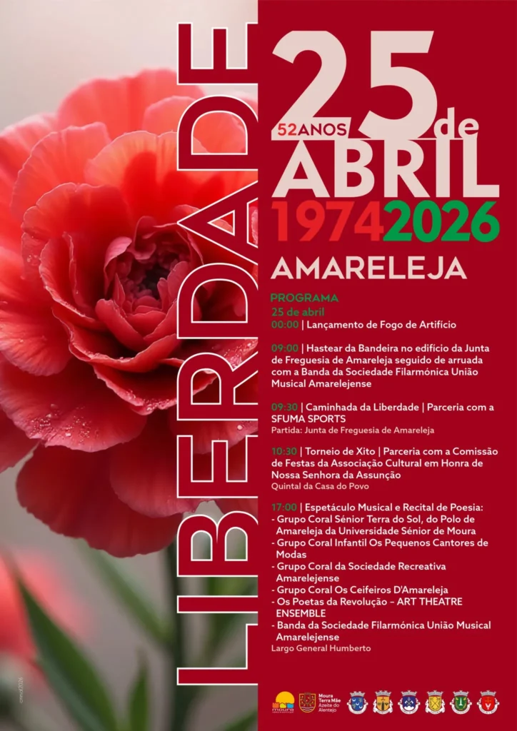 Concertos do 25 de Abril 2026 em Amareleja