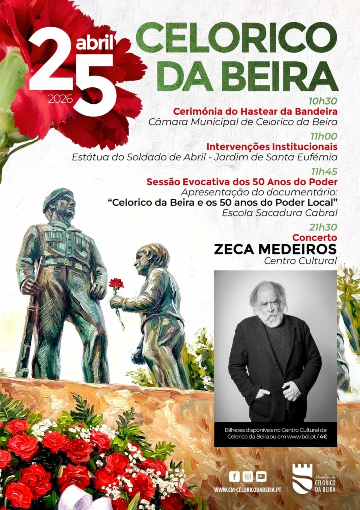 Concertos do 25 de Abril 2026 em Celorico da Beira