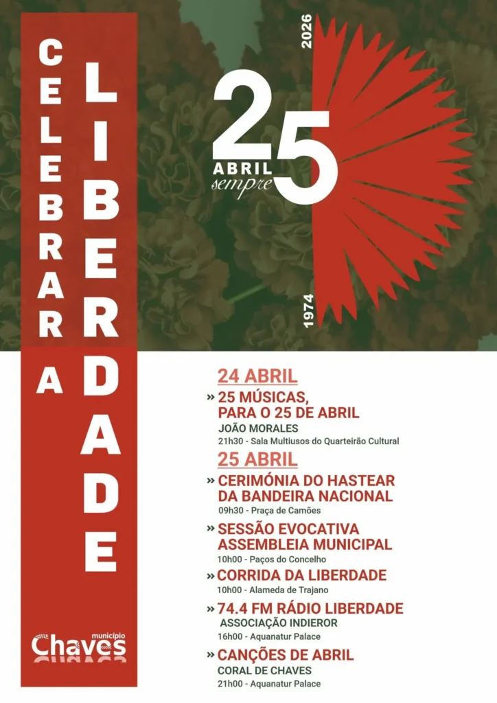 Concertos do 25 de Abril 2026 em Chaves