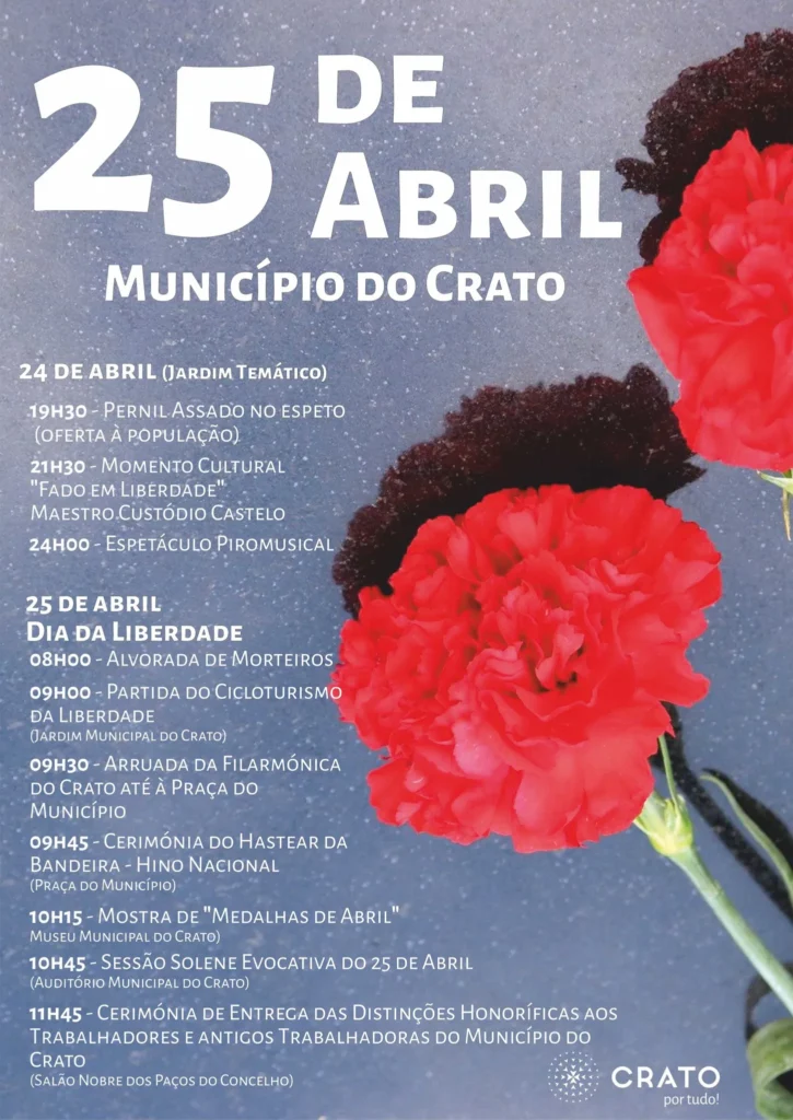 Concertos do 25 de Abril 2026 em Crato