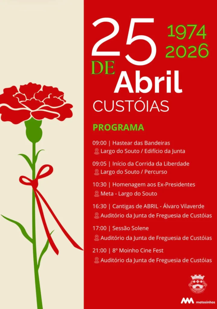 Concertos do 25 de Abril 2026 em Custóias