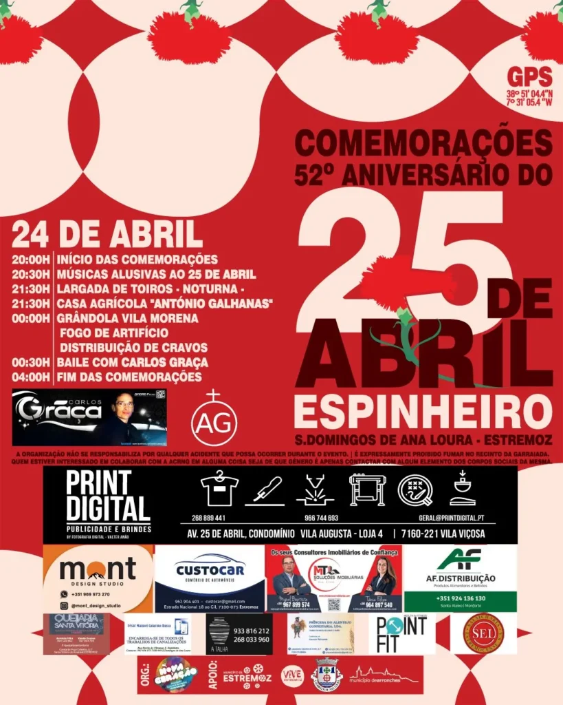 Concertos do 25 de Abril 2026 em Espinheiro