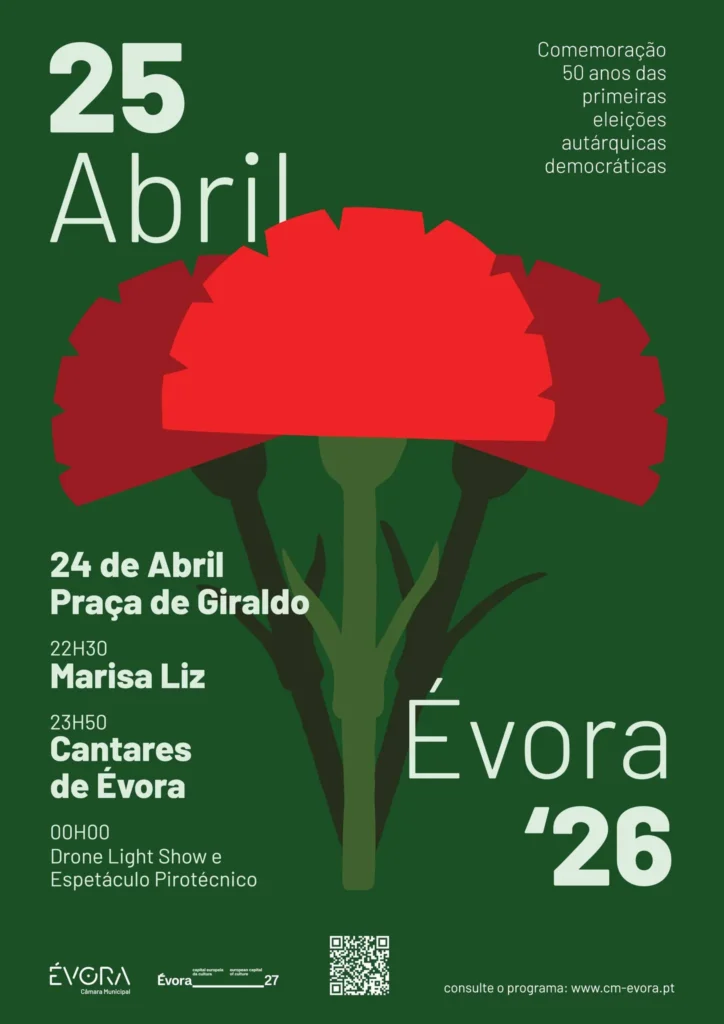 Concertos do 25 de Abril 2026 em Évora