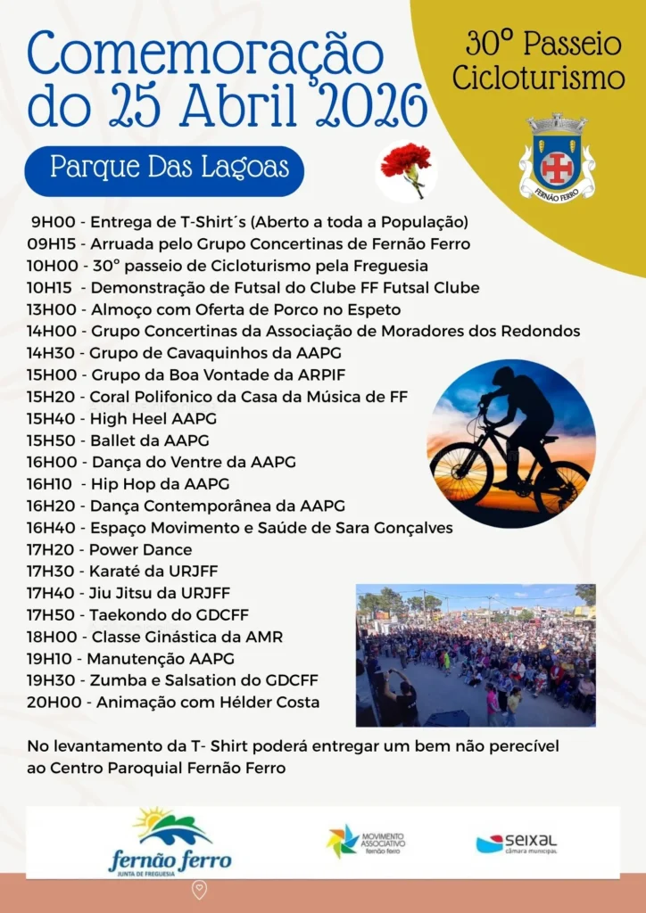 Concertos do 25 de Abril 2026 em Fernão Ferro
