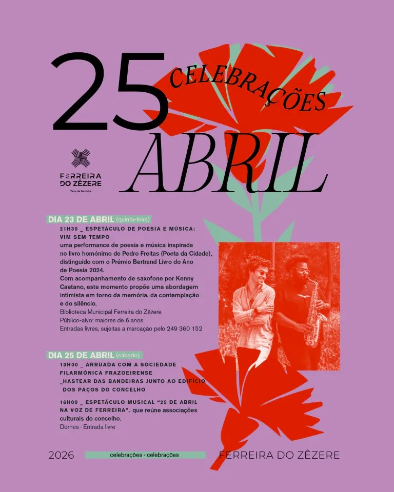 Concertos do 25 de Abril 2026 em Ferreira do Zêzere