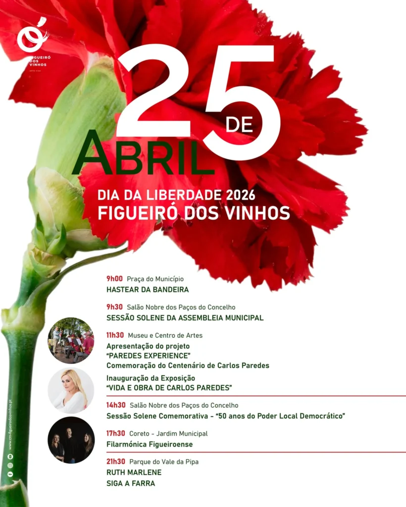 Concertos do 25 de Abril 2026 em Figueiró dos Vinhos