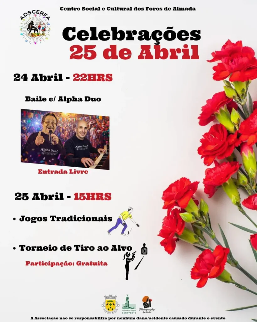 Concertos do 25 de Abril 2026 em Foros de Almada