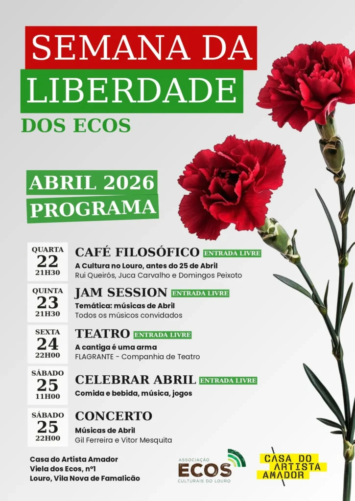 Concertos do 25 de Abril 2026 em Louro