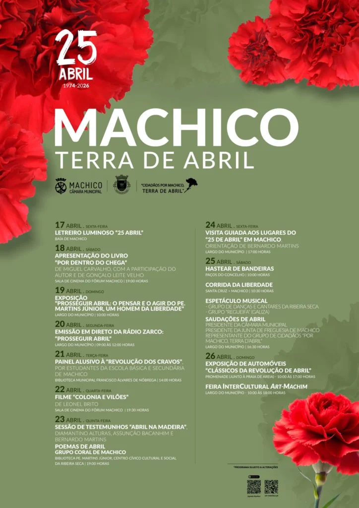 Concertos do 25 de Abril 2026 em Machico