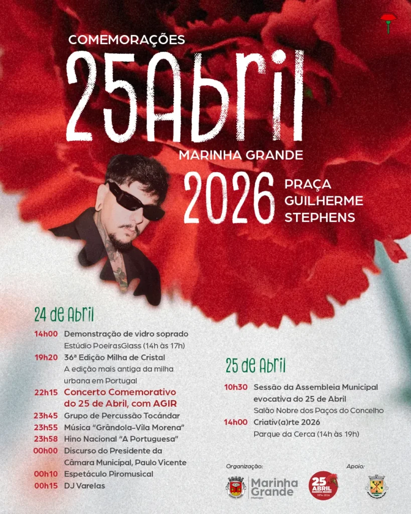 Concertos do 25 de Abril 2026 em Marinha Grande