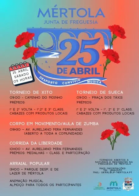 Concertos do 25 de Abril 2026 em Mértola