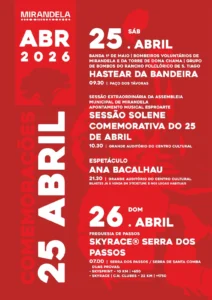 Concertos do 25 de Abril 2026 em Mirandela