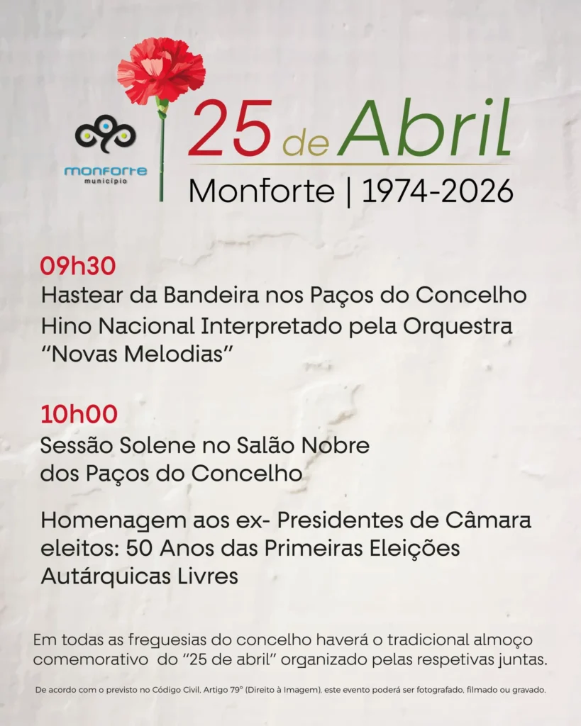 Concertos do 25 de Abril 2026 em Monforte