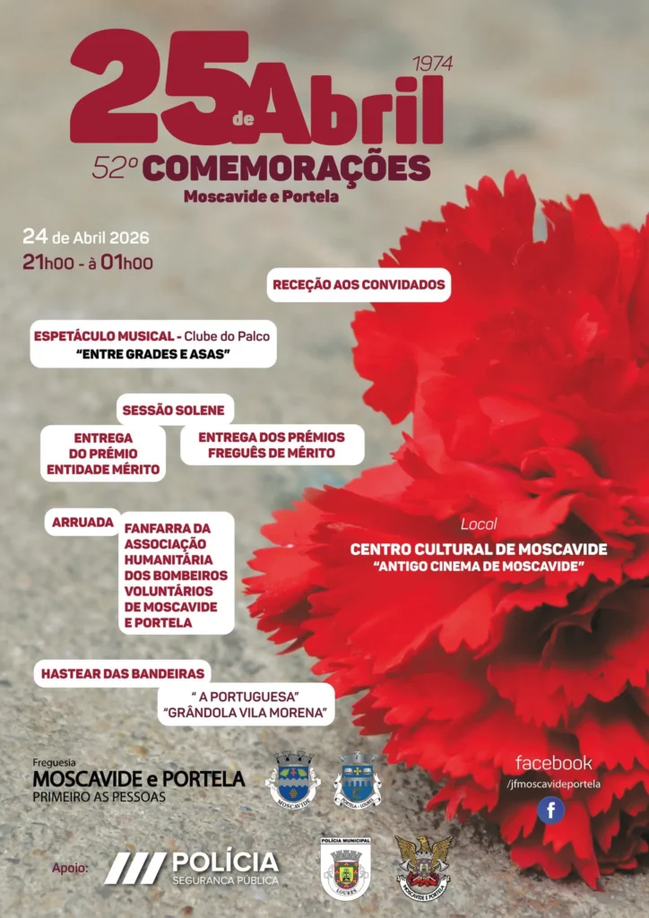 Concertos do 25 de Abril 2026 em Moscavide