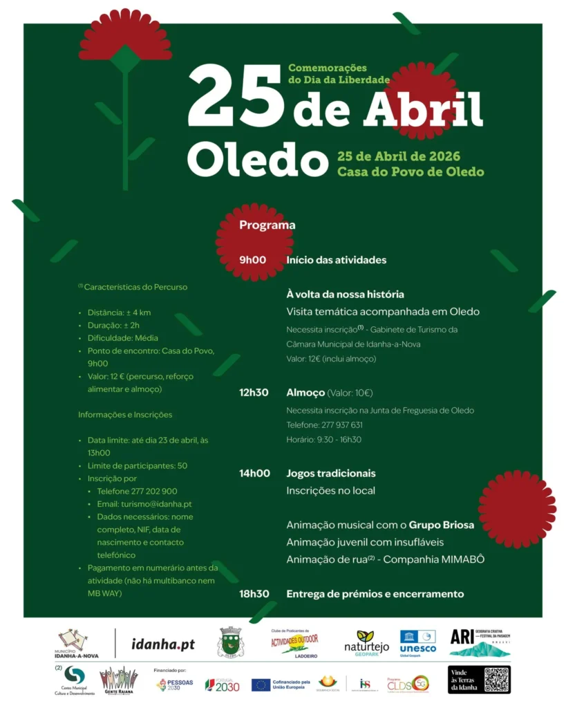 Concertos do 25 de Abril 2026 em Oledo