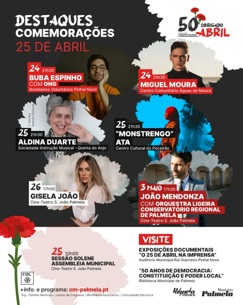 Concertos do 25 de Abril 2026 em Palmela