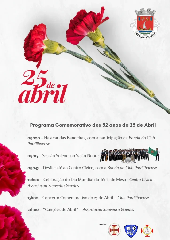 Concertos do 25 de Abril 2026 em Pardilhó