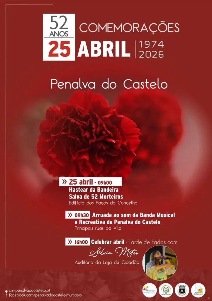 Concertos do 25 de Abril 2026 em Penalva do Castelo