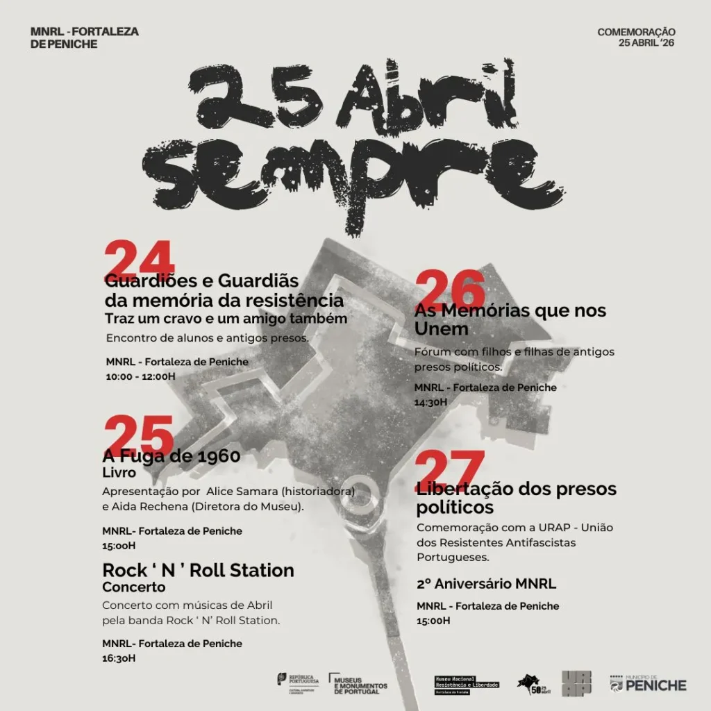 Concertos do 25 de Abril 2026 em Peniche