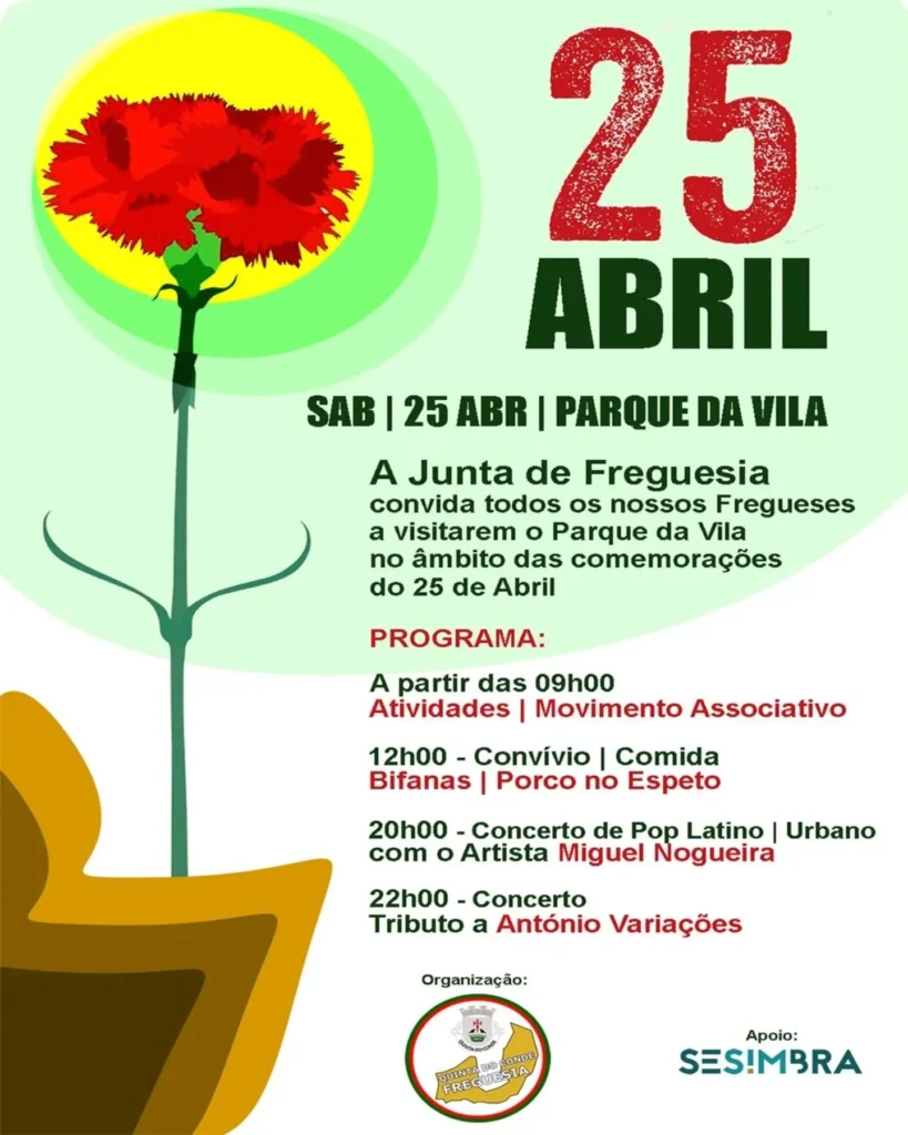 Concertos do 25 de Abril 2026 em Quinta do Conde
