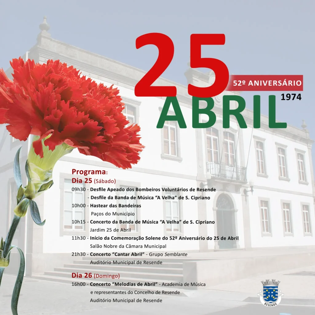 Concertos do 25 de Abril 2026 em Resende