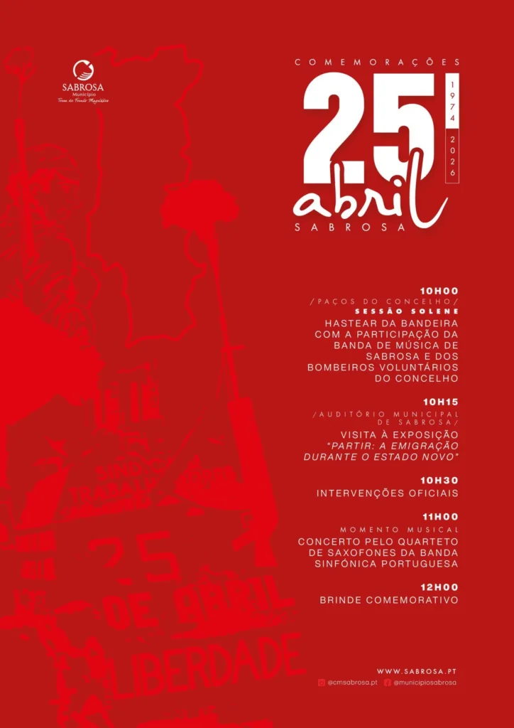 Concertos do 25 de Abril 2026 em Sabrosa