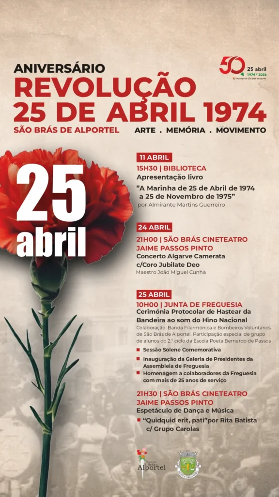 Concertos do 25 de Abril 2026 em São Brás de Alportel