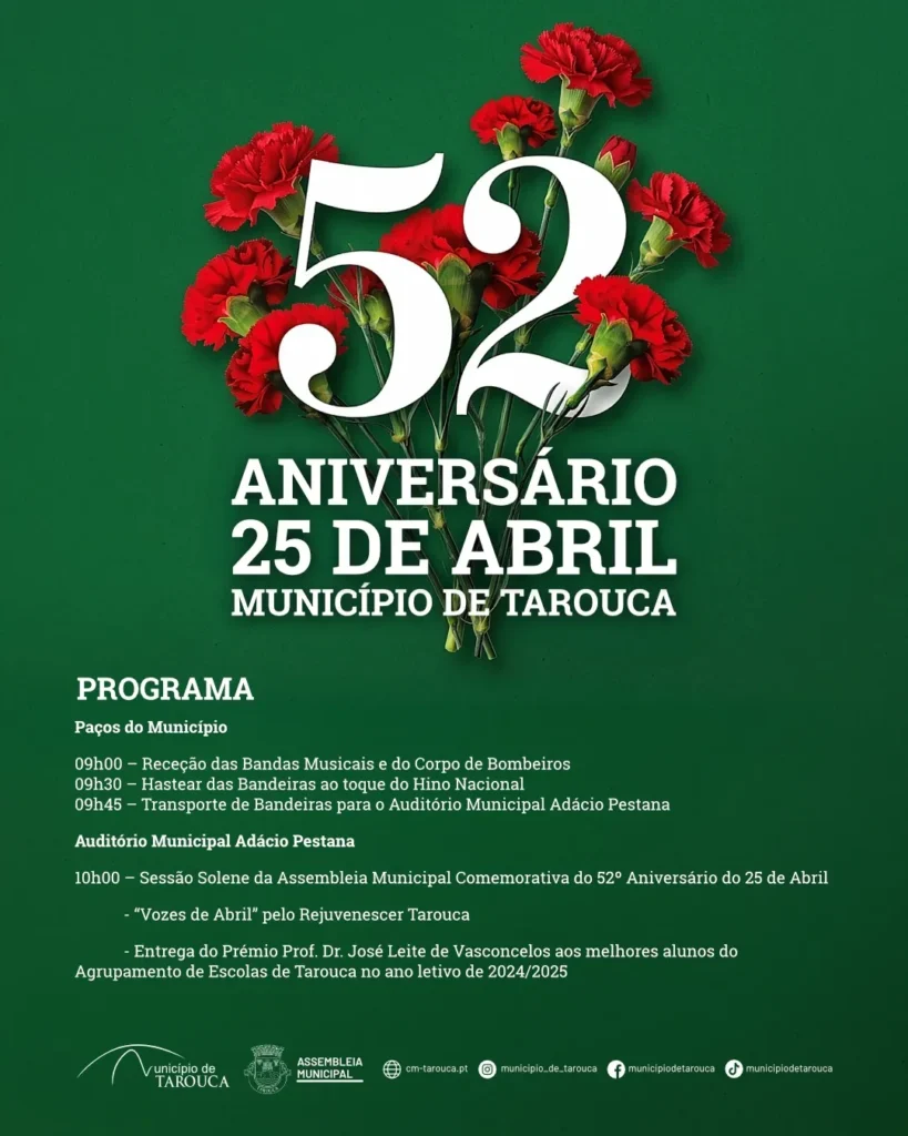 Concertos do 25 de Abril 2026 em Tarouca