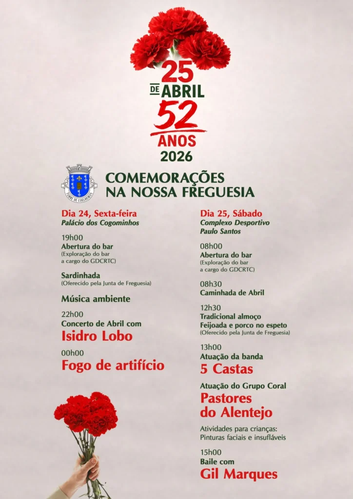 Concertos do 25 de Abril 2026 em Torre de Coelheiros
