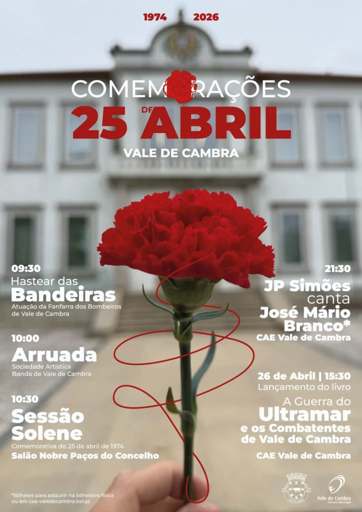 Concertos do 25 de Abril 2026 em Vale de Cambra