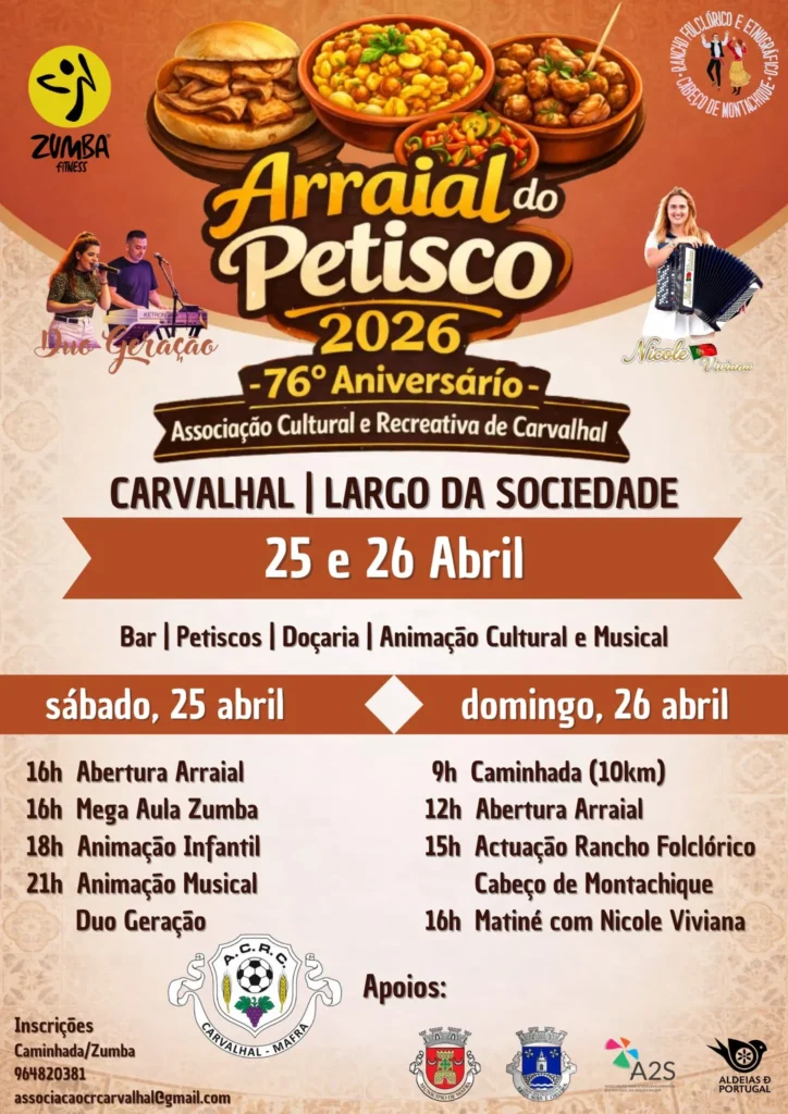 Arraial do Petisco 2026 em Carvalhal