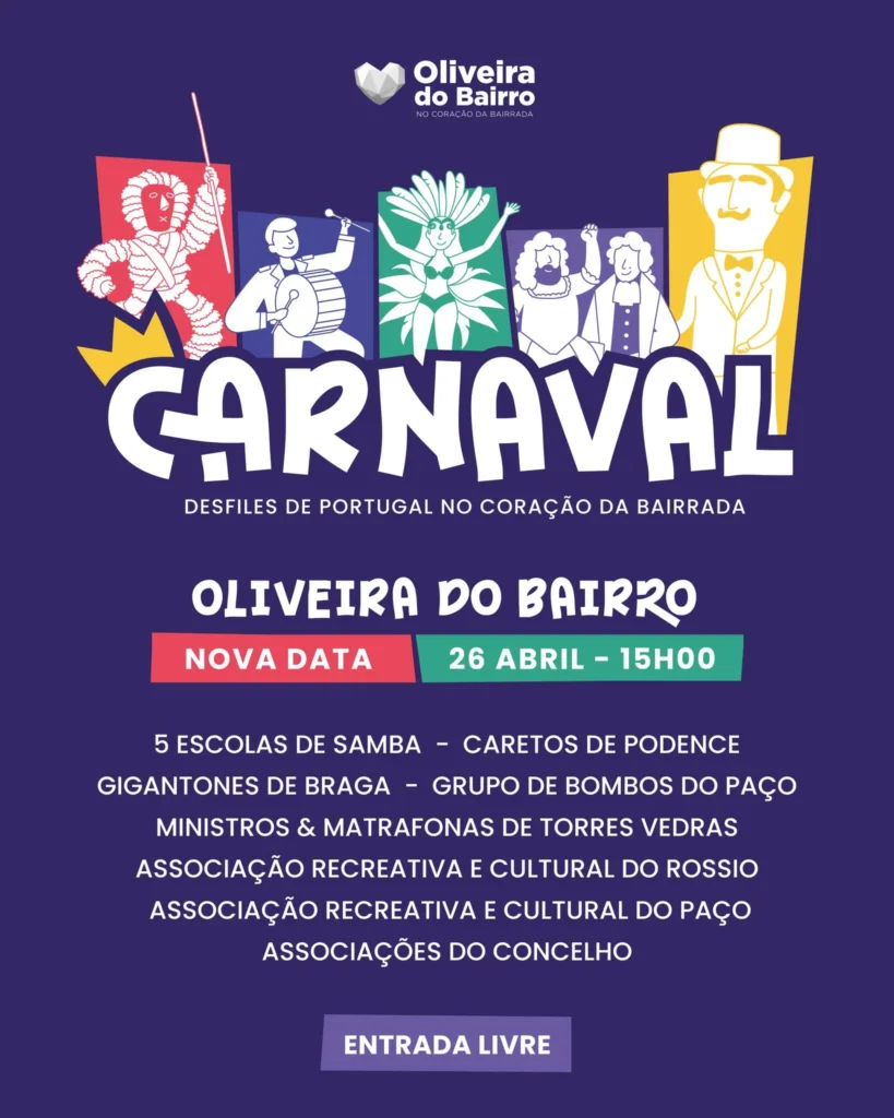 Carnaval de Oliveira do Bairro 2026