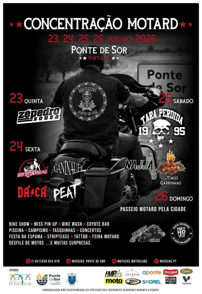 Concentração Motard de Ponte de sor 2026