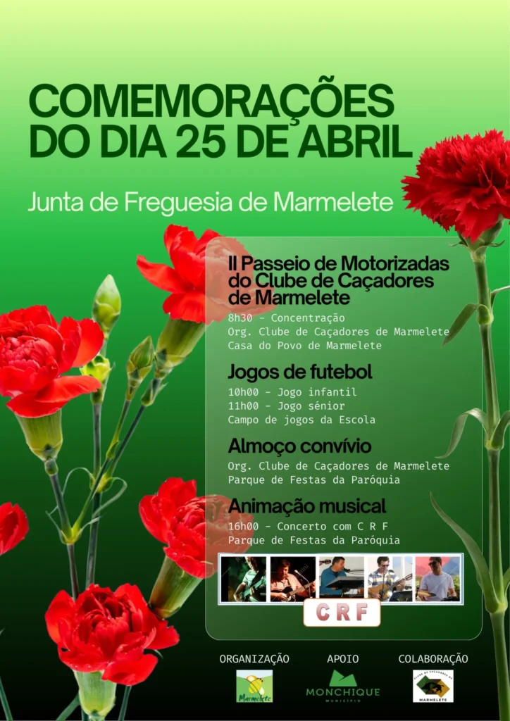 Concertos do 25 de Abril 2026 em Marmelete