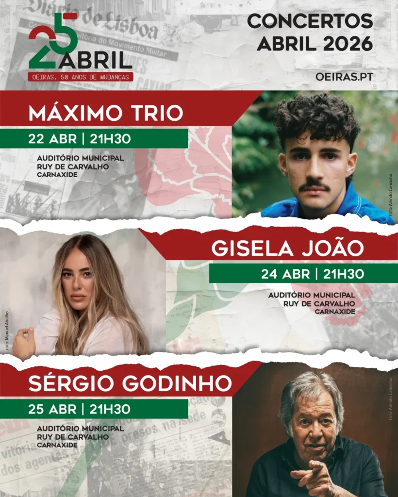 Concertos do 25 de Abril 2026 em Oeiras