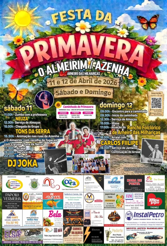 Festa da Primavera 2026 em Arneiro das Milhariças