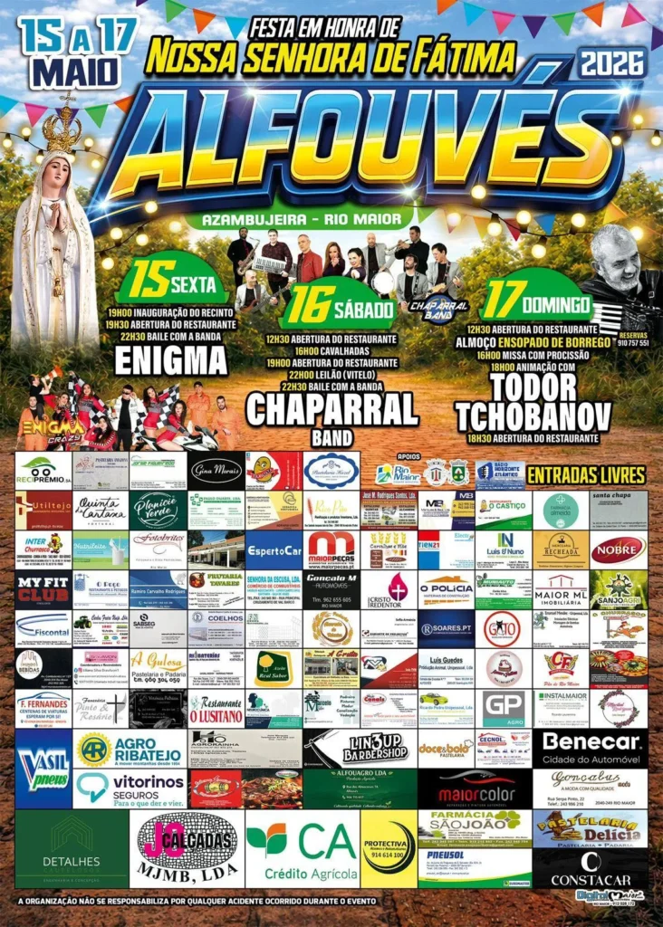 Festas de Alfouvés (Senhora de Fátima) 2026